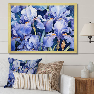 " Purple Green Iris Impressions "