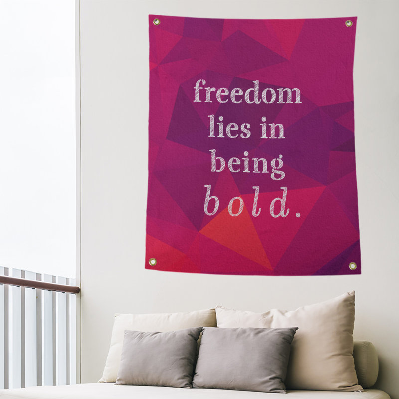 Polyester Tapestry, 80" H x 59" W, Rubellite
