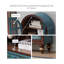 Vintage Arched-Top Blue Bookcase with Hand-Painted Floral Details