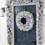 24"D Pre-Lit Snow Flocked Greenery Pine Christmas Wreath With Lights And Timer