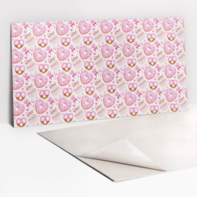Charif 50x100 cm Pvc Mosaic Sheet in Pink