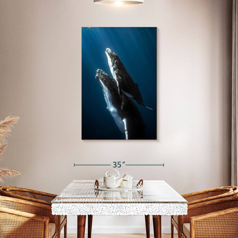 Brampt Humpback Whale And Its Calf, 45" H x 30" W
