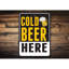 Panneau «Cold Beer Here» en aluminium-58619565