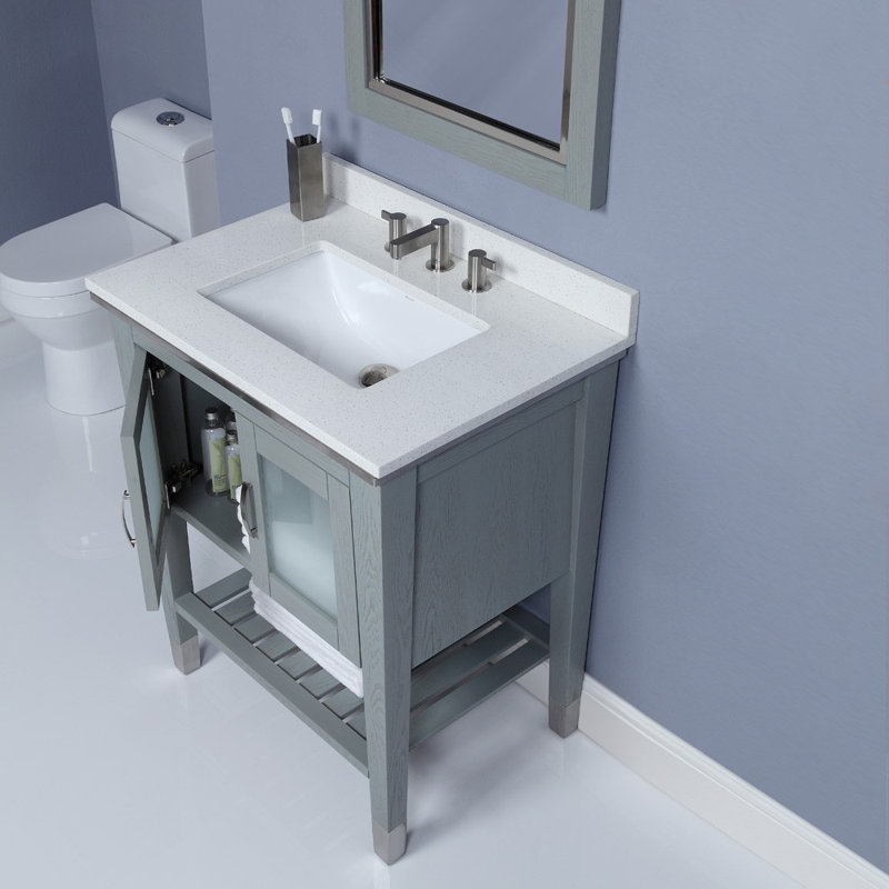 Base de meuble-lavabo 30,5 po Briana, Ardoise