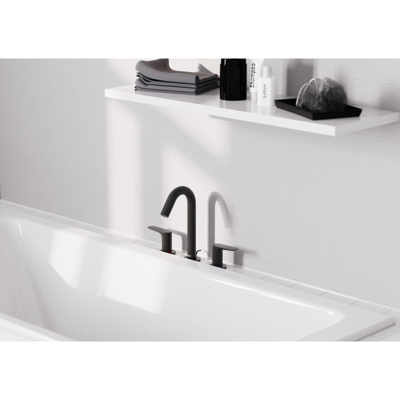 Logis Widespread Bathroom Faucet with Drain Assembly