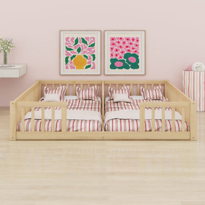 Double Floor Bed With Fence, Guardrails