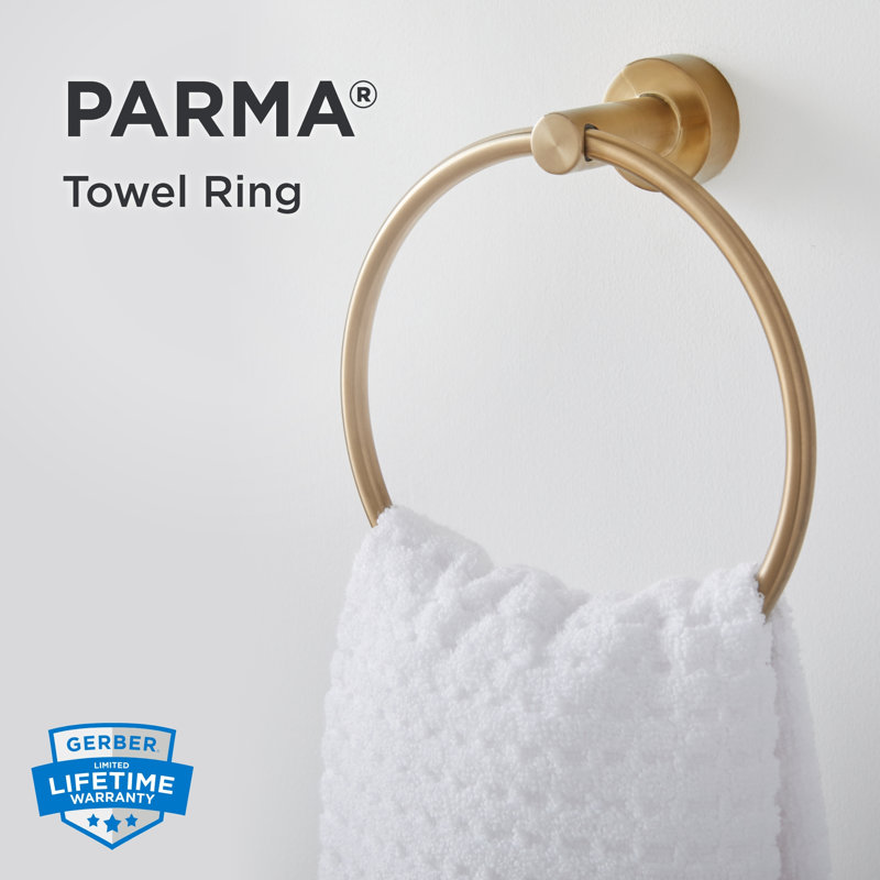 Parma Towel Ring, Brushed Bronze