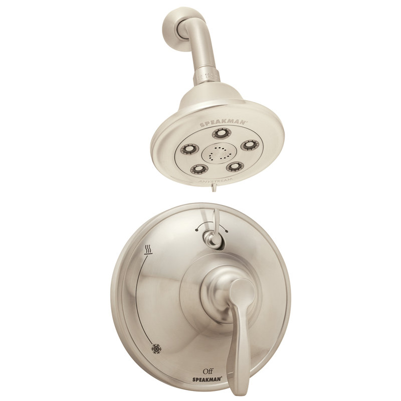 Robinet de douche thermostatique et à pression équilibrée Chelsea, Nickel brossé