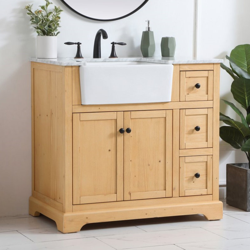 Meuble-lavabo simple 36 po Pardue, Vert