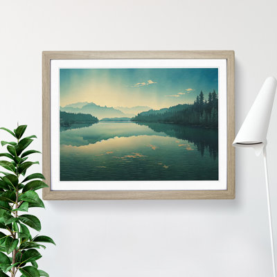 Mountain Lake Watercolour Vol.1 - Framed Print