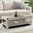 Damika Rectangular Coffee Table with 2-Tier Storage and Rustic Oak-488101278