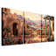 «Desert Adobe Courtyard with River Canyon View», ensemble de 3 toiles murales-396067225