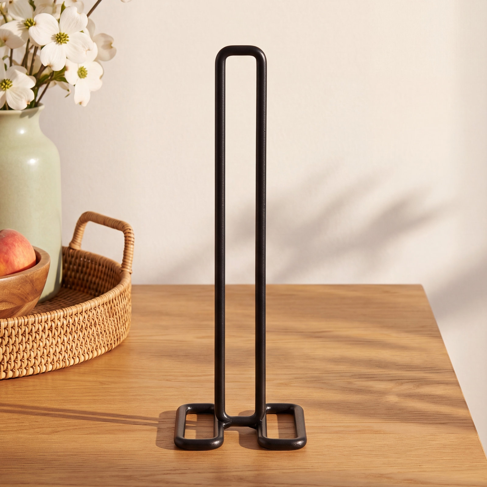 WIRES Freestanding Paper Towel Holder, Black
