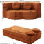 Lit d'appoint pliant orange de 21 pouces, pour invités, bureau à domicile, appartement, aucun assemblage requis, matelas en mousse, salon.