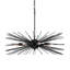 Lustre spoutnik noir Mid-Century 8 lumières