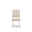 Cet ensemble de salle à manger 9 pièces comprend une table ovale en bois avec feuille papillon et 8 chaises de salle à manger Parson en tissu beige clair, lin blanc-847649294-847649289-911126992
