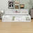 Floor Bed With Side Bookcase,Shelves,Guardrails-415663453