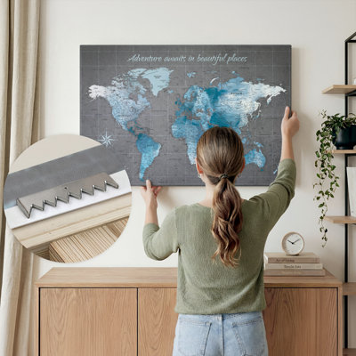Personalized Beautiful Places I Push Pin World Milstead