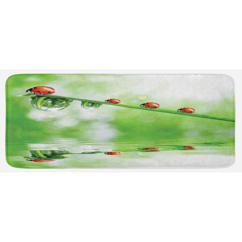 Tapis de cuisine coccinelles