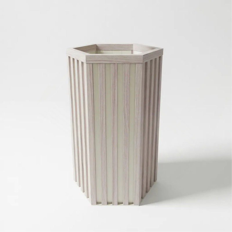 Jardinière à colonne hexagonale MD, 22.25" H x 13.5" W x 11.75" D, Brun cendré