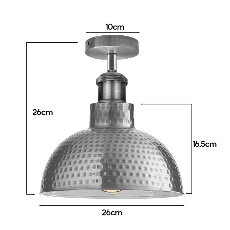 Copeland Semi Flush Mount, Satin Nickel