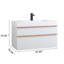 Meuble-lavabo mural blanc 36 po avec lavabo en acrylique intégré, 2 tiroirs à fermeture en douceur, armoire flottante moderne pré-assemblée-2000271840-2000271841