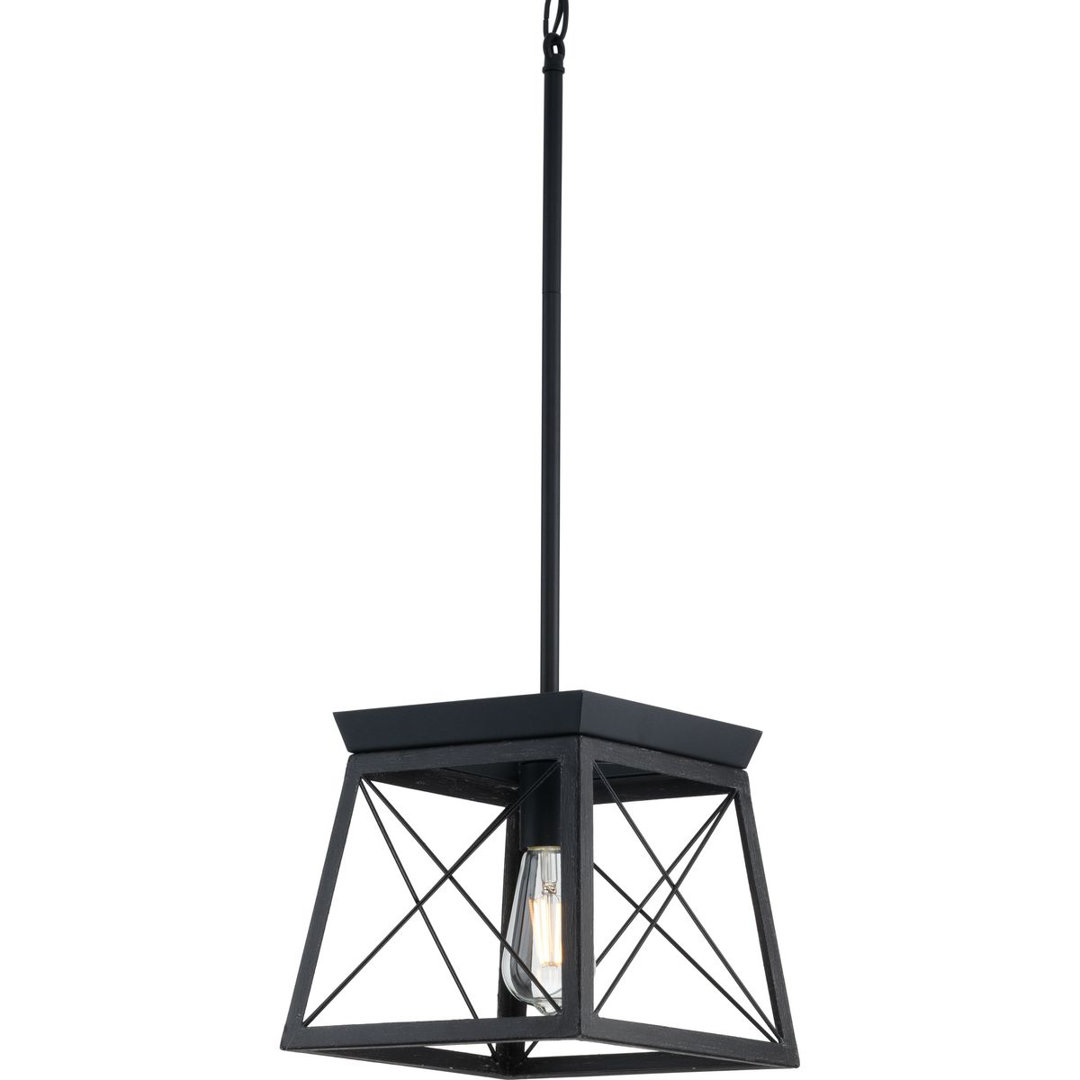 Soleil 1 - Light Single Pendant Birch Lane™ Finish: Matte Black
