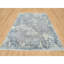 8'x10' Grey Pure Silk with Wool Hand Knotted Broken Kishoon Design Rug 4EB03DEFAF9A4743A8BD5431D060CA0E