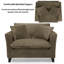 Fauteuil d'appoint 46,5 po avec dossier ergonomique et coussin moelleux-216597974