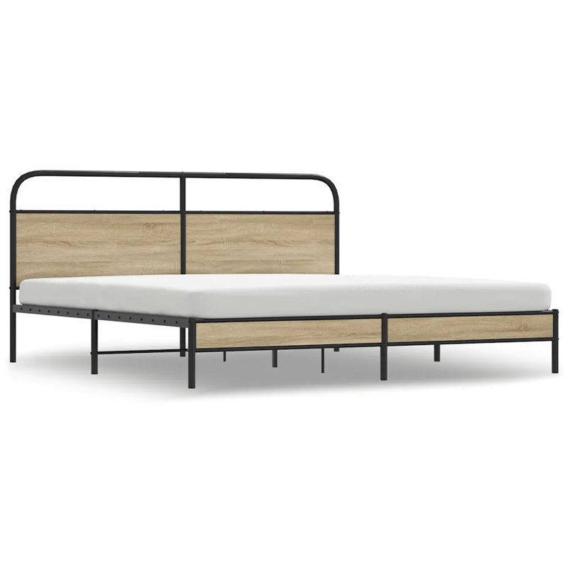 Aliyani Bed, 180 x 200 cm, Smoked Oak