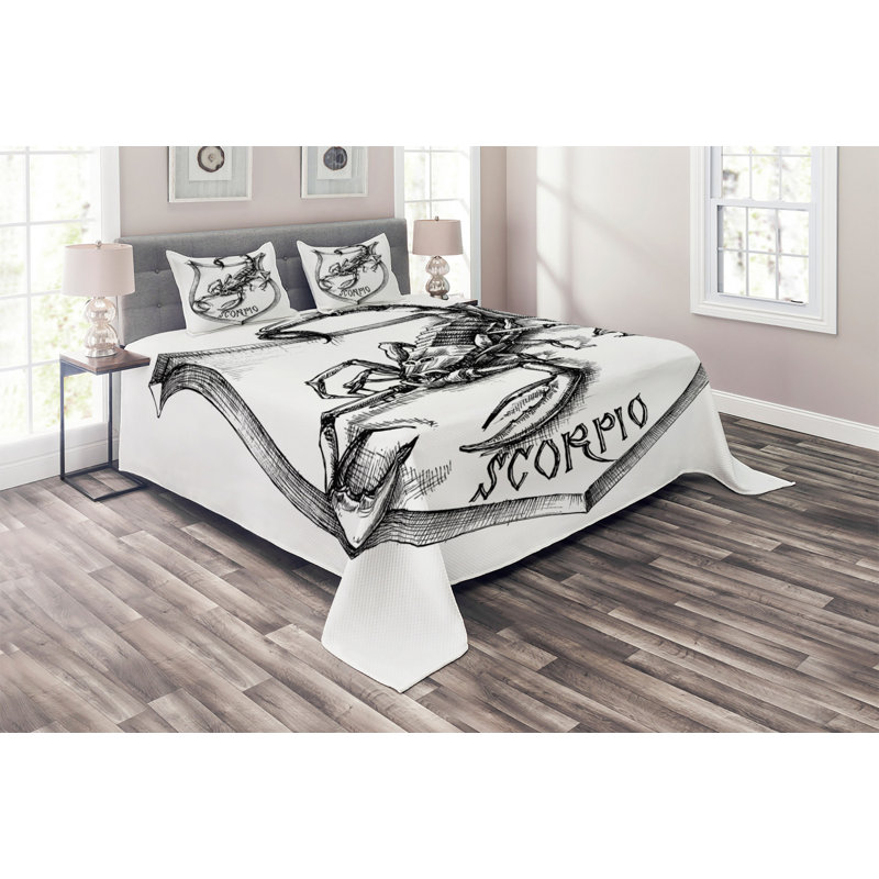 Eclectic Polyester Coverlet, Queen Bedspread + 2 Shams