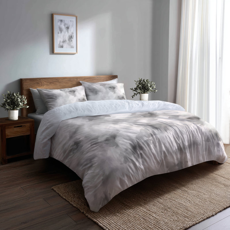 Ensemble de housse de couette et de coussins gris Modern, Housse de couette très grand et 2 très grandes t