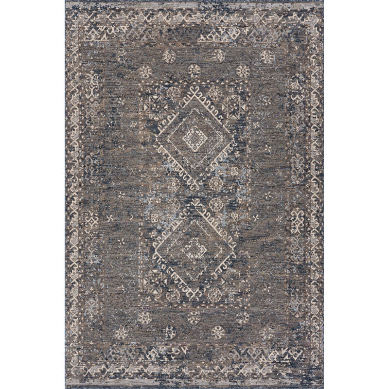  Liorisse Indoor/Outdoor Traditional Area Rug, Color, Rectangle 7'6" x 9'6"