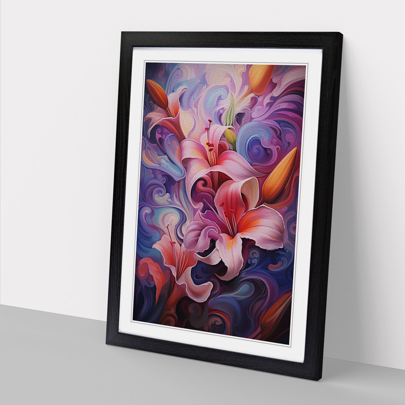 Single Picture Frame Print on Wood, Black Framed, 34cm H x 25cm W