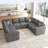 Niyona U-Shaped Modular Sofa Bed Convertible Sleeper Sectional-98143849