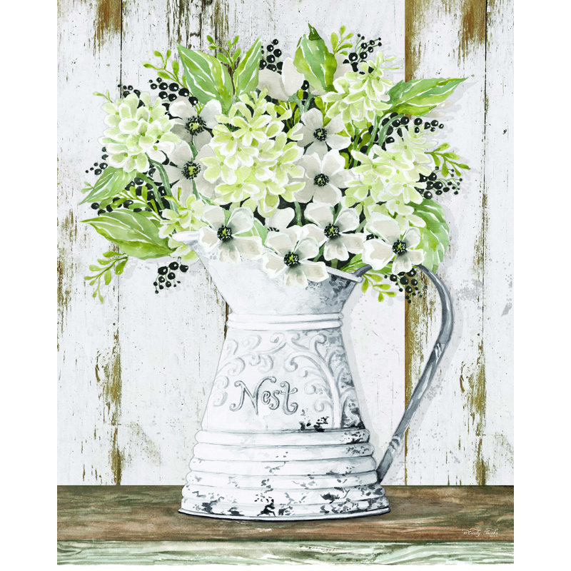 " Nest Galvanized Pitcher " by Cindy Jacobs, 16" H x 12" W