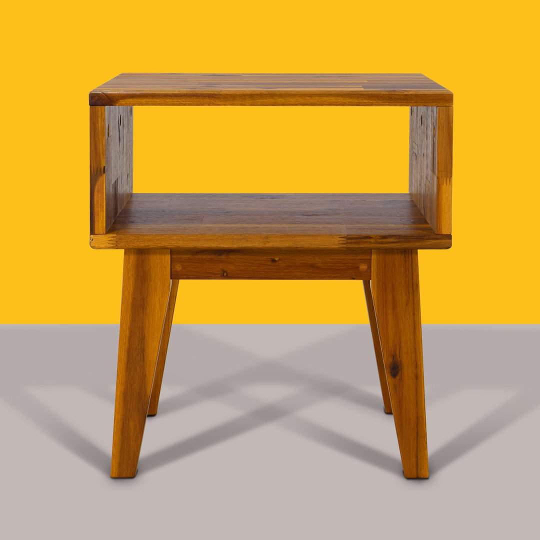 Jhasir Solid Wood Nightstand