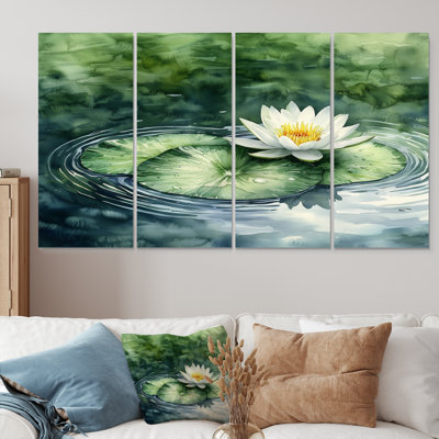 «Water Lotus Flower Tranquiity At The Pond I» - décoration murale lotus lotus - art mural moderne