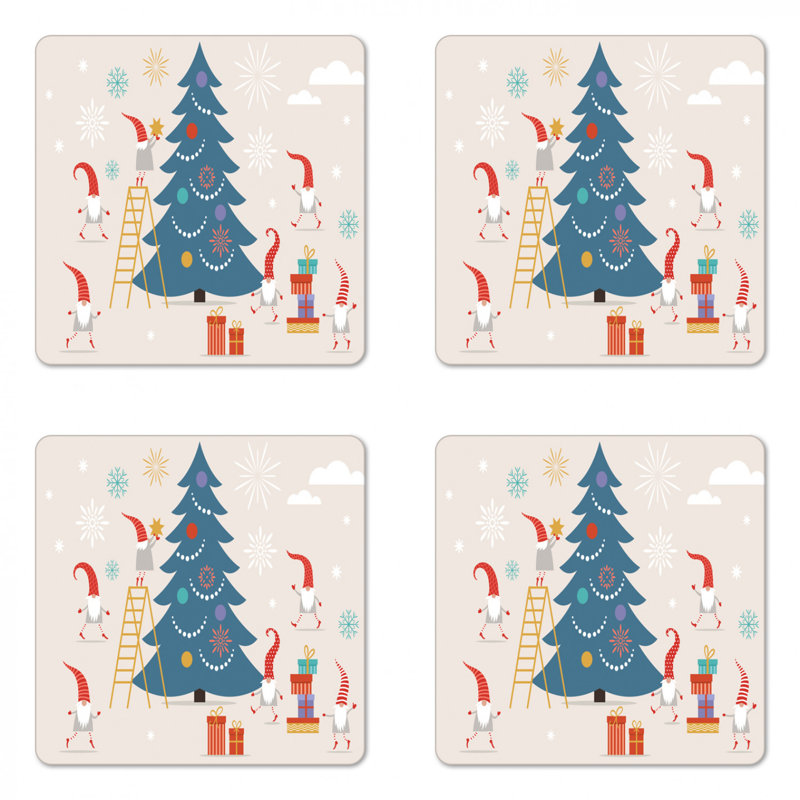 Square 4 Piece Coaster Set