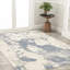 Tapis bleu / crème à motif abstrait marbré Cooper-John-69806914