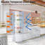 Commercial Refrigerator Display, 215L/7.6 Cu. Ft Display Refrigerator Pastry, Countertop/Floor Refrigerator, Double-Layered Glass Display Refrigerator with Wheels, Led Lights, Auto Defrost