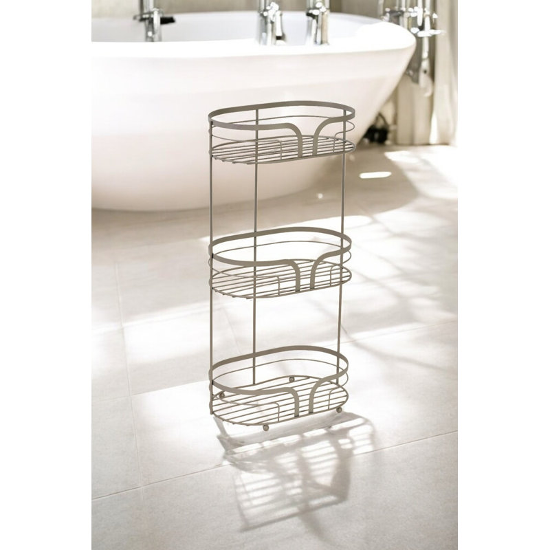 Steel Bathroom Shelves, Beige