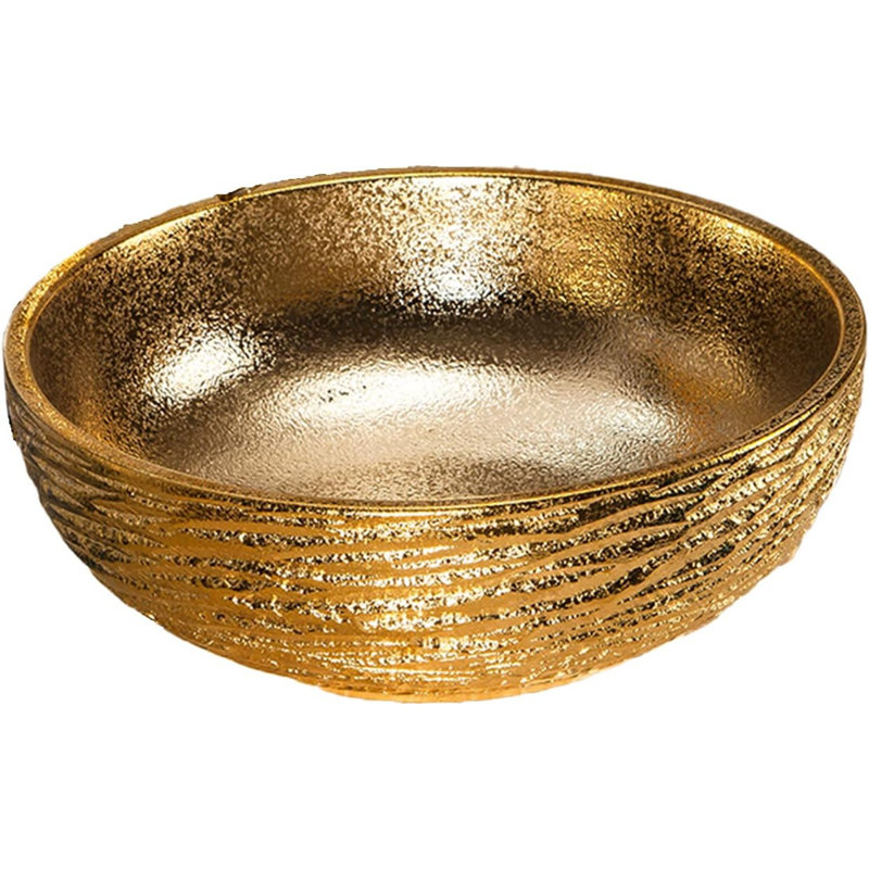 Gold Bathroom Vessel Sink Luxury Golden Round Bowl And Hand Carved Ceramic Countertop Wash Basin From Jingdezhen Porcelain