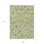 Tapis intérieur / extérieur 3 pi x 5 pi vert et brun à motif géométrique lavable