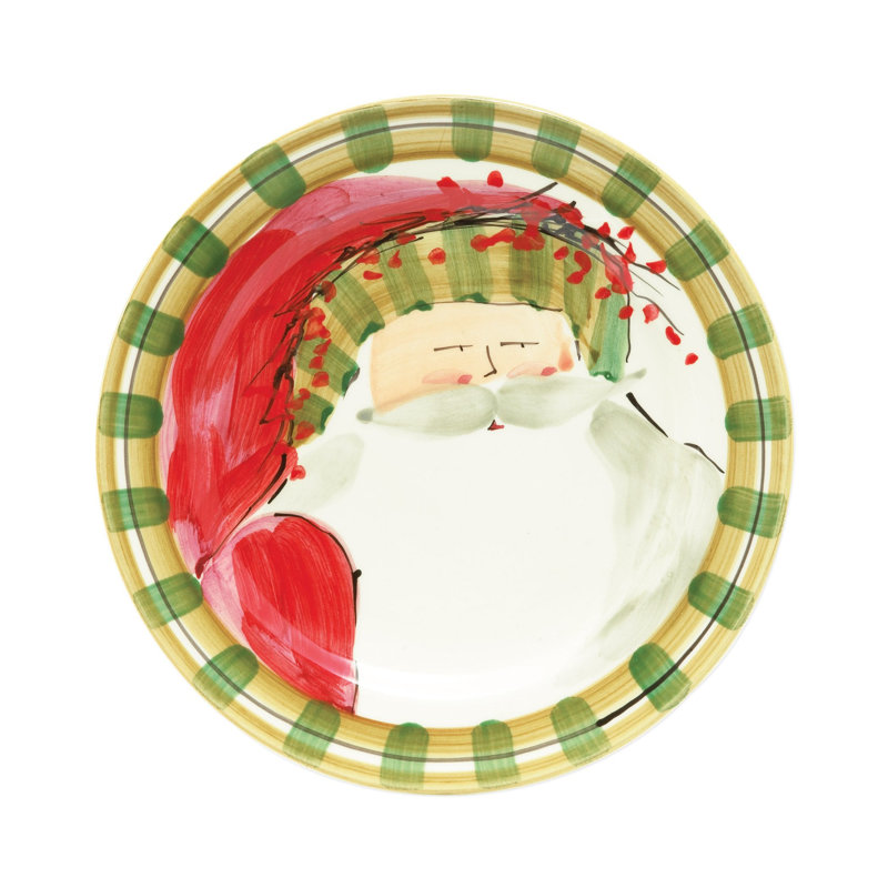 Old St. Nick Handmade Earthenware Dinner Plate