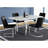 Dining Table 60" Rectangular, Grey Laminate Top, Metal Legs, Contemporary For Eating Spaces Rectangular Table, Surface, Fits 4