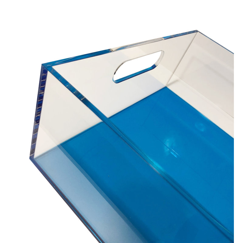 Bac en plastique Lucite, Bleu