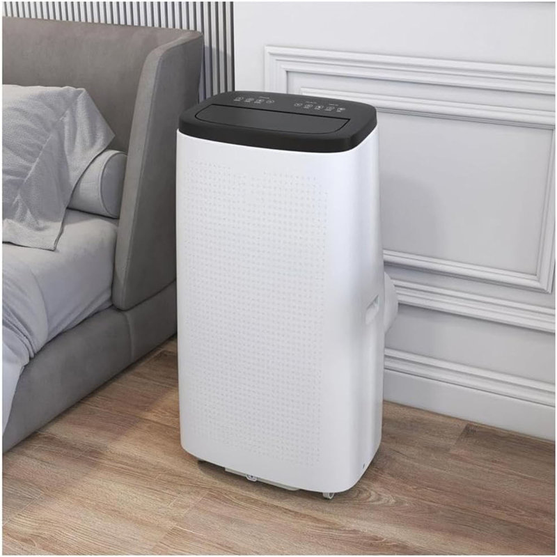 Climatiseur portatif avec puissance de refroidissement de 14 000 BTU, idéal pour les pièces jusqu'à 750 pieds carrés, fonctionnalité 3-en-1 avec ventilateur et déshumidificateur, télécommande, mode veille, minuterie 24H, ensemble d'échappement de