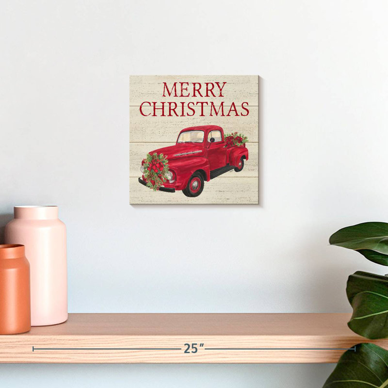 Lelend Home For The Holiday - Camion rouge, H 10 po x l 10 po