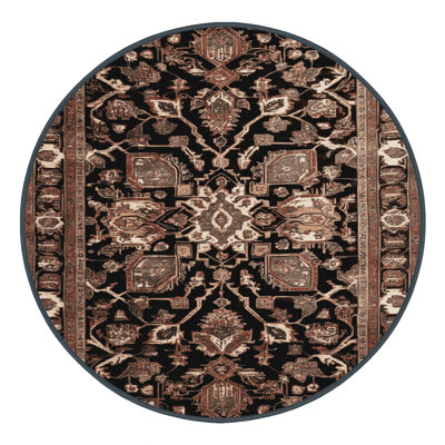 Machine Washable Persian Brown Area Rug